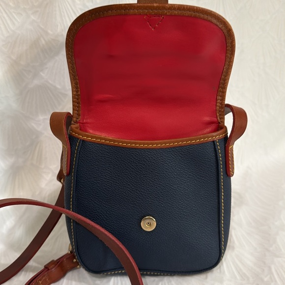 Dooney & Bourke Dark Blue and Tan Crossbody Bag - Picture 10 of 12